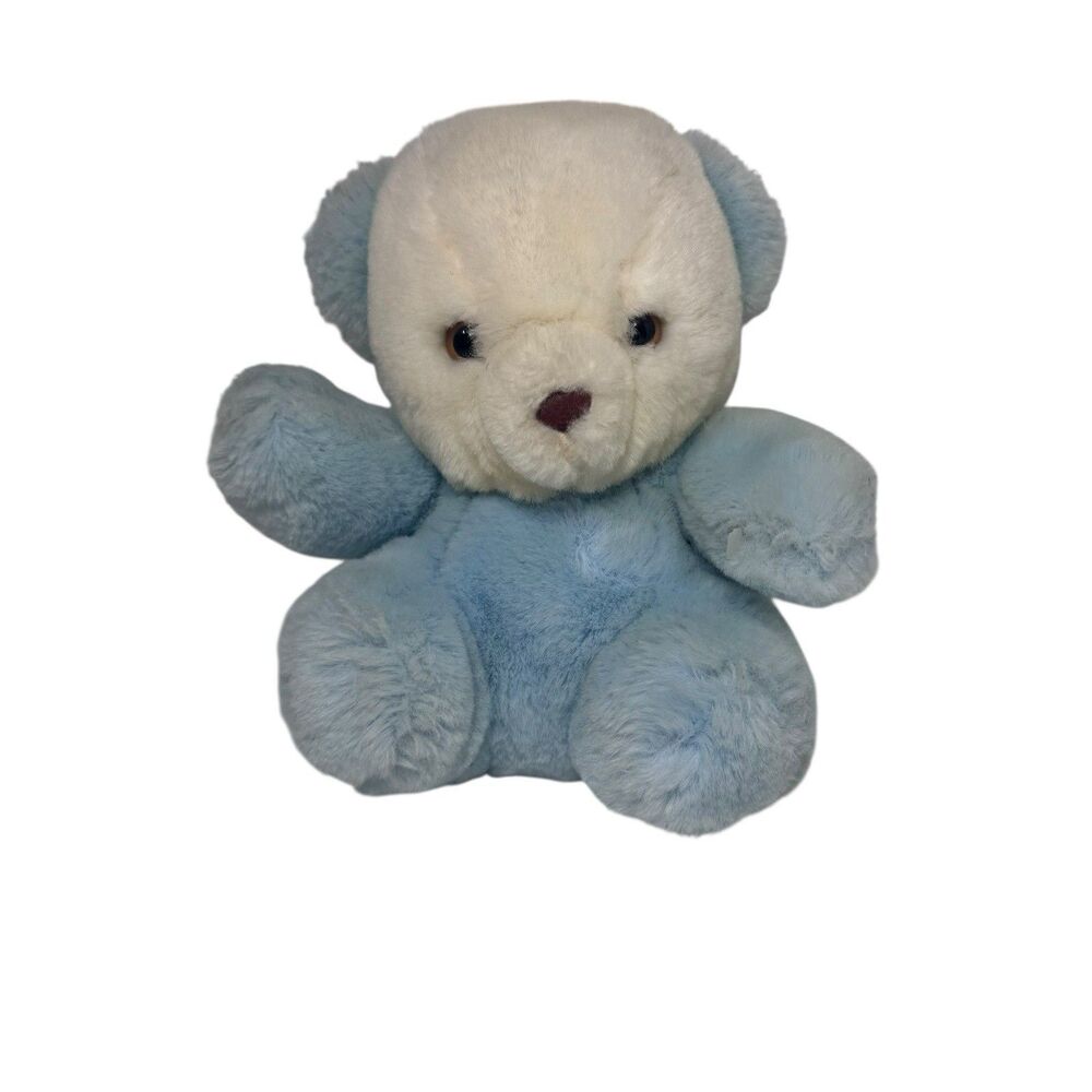 Eden 8” Teddy Bear Plush Pastel Blue Vintage Stuffed Lovey Rare Fast Shipping